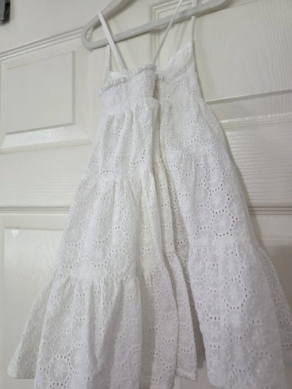 Joie White Eyelet Tiered Sundress for Kids